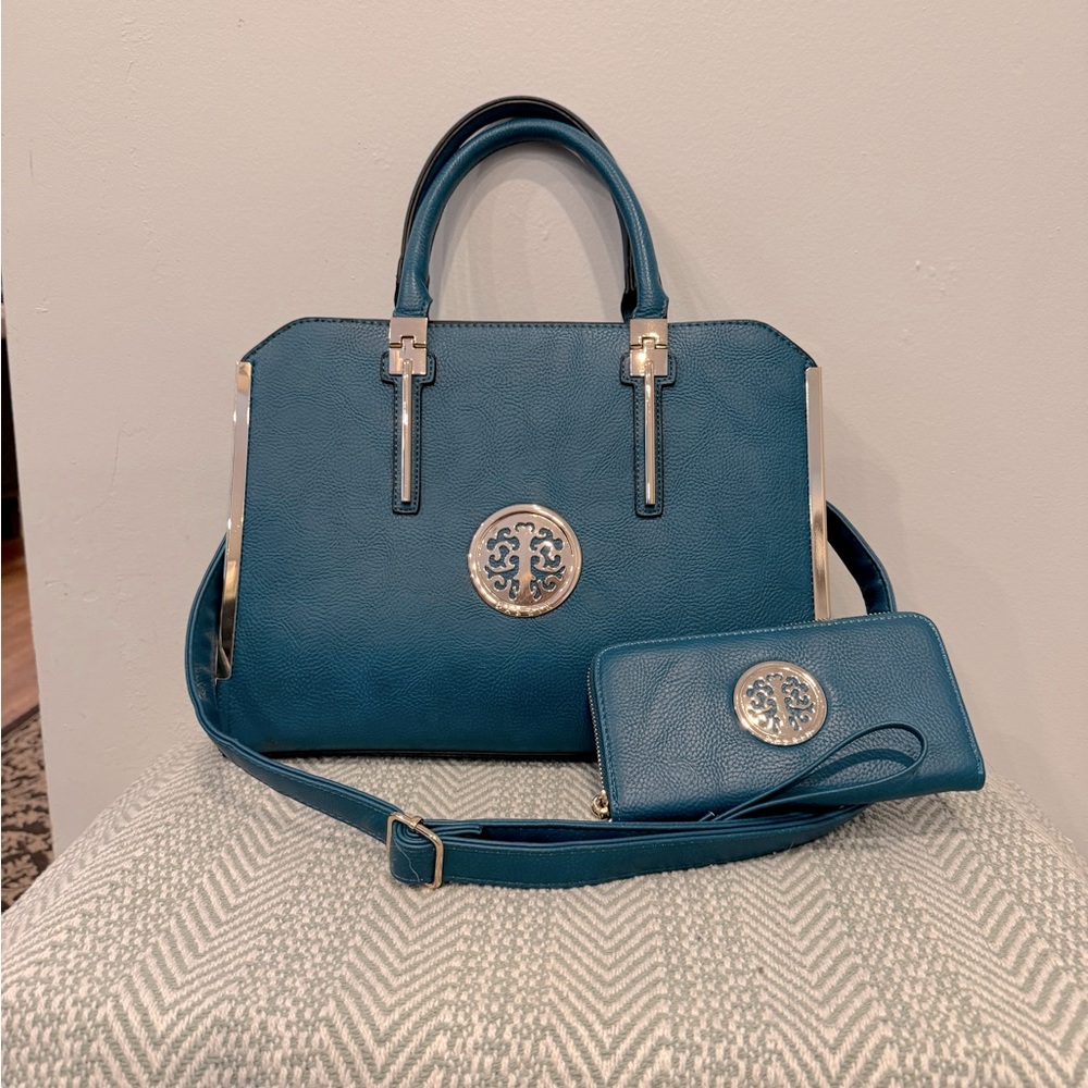 Dasein Zip Closure Handbag with Wallet